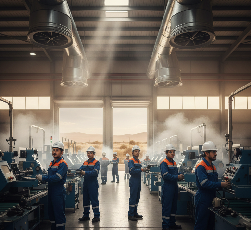 Ventilación industrial en climas extremos: qué sí funciona en México