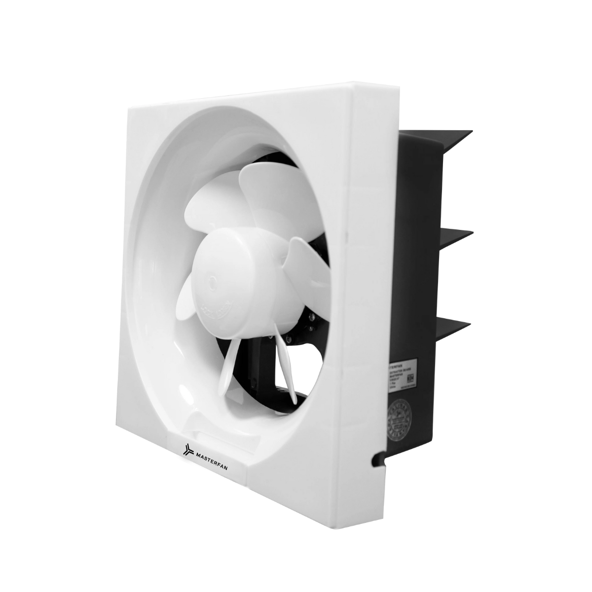 MASTERFAN| Extractor Virgo Blanco, para áreas medianas, Mejora circulación de aire, Empotrable en pared