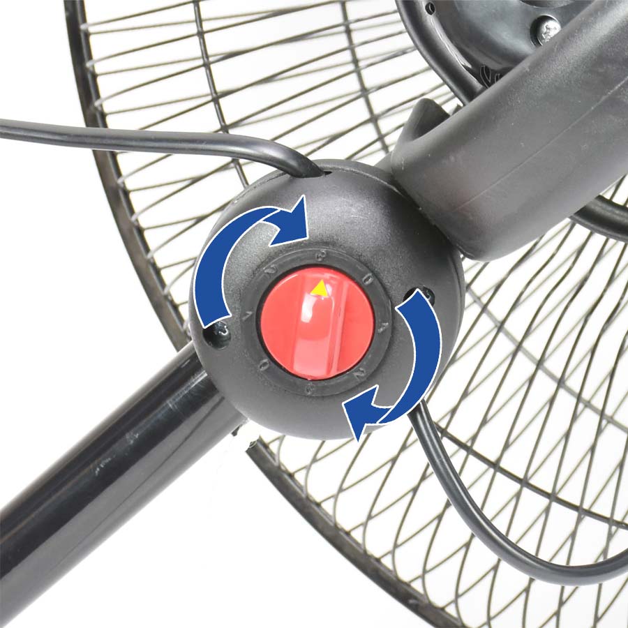 MYTEK| 3196 Ventilador de Pared 18″, 3 velocidades, Oscilación 360°, Parrilla metálica