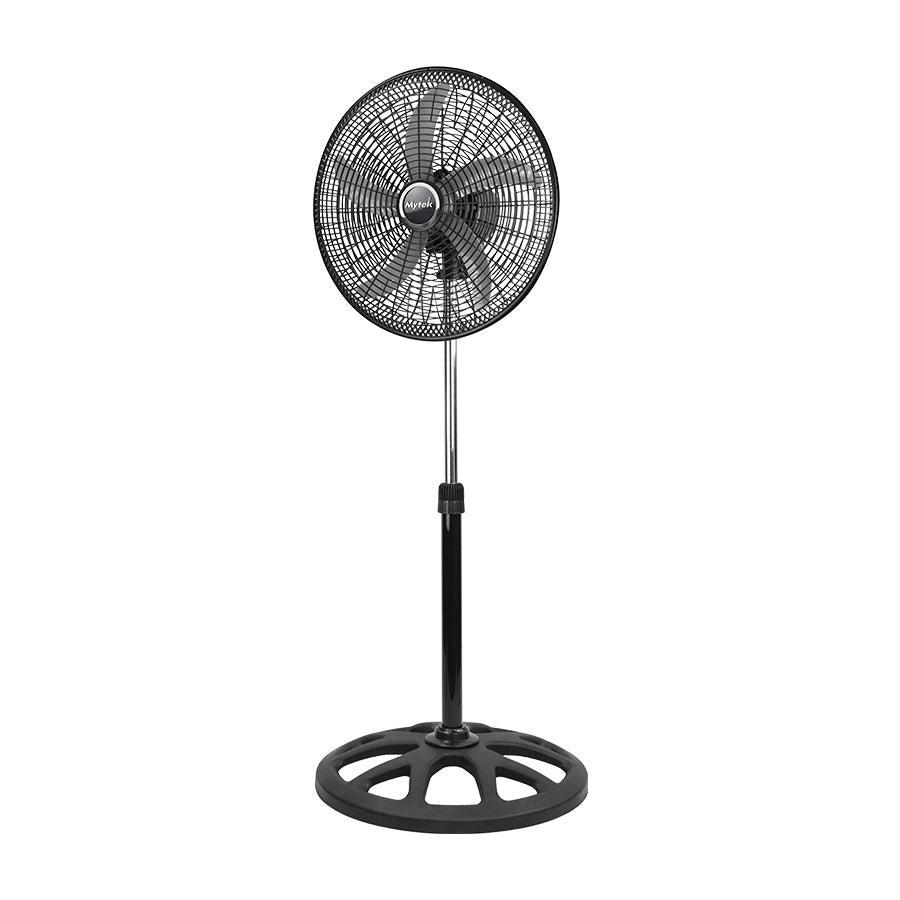 MYTEK| 3404 Ventilador de Pedestal Industrial X-TREME 18’’, 3 velocidades, Oscilación 90°, Altura regulable hasta 130 cm