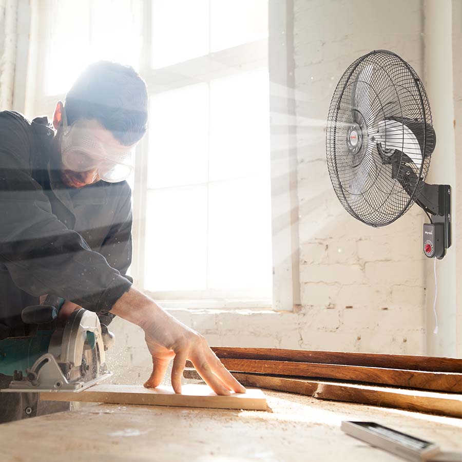 MYTEK| 3420 Ventilador de Pared 20" con Oscilación 90°, Amplia circulación de aire, 3 velocidades