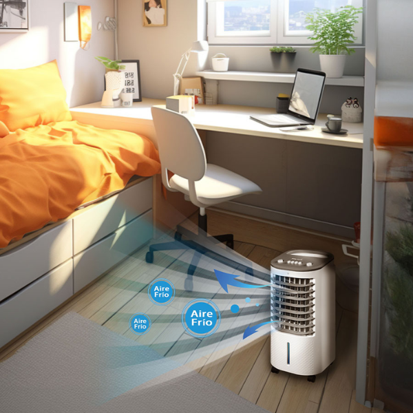 MYTEK| 3811 Enfriador de Aire Evaporativo Portátil de 4 Litros, 3 en 1, Diseño compacto y ligero, 3 velocidades