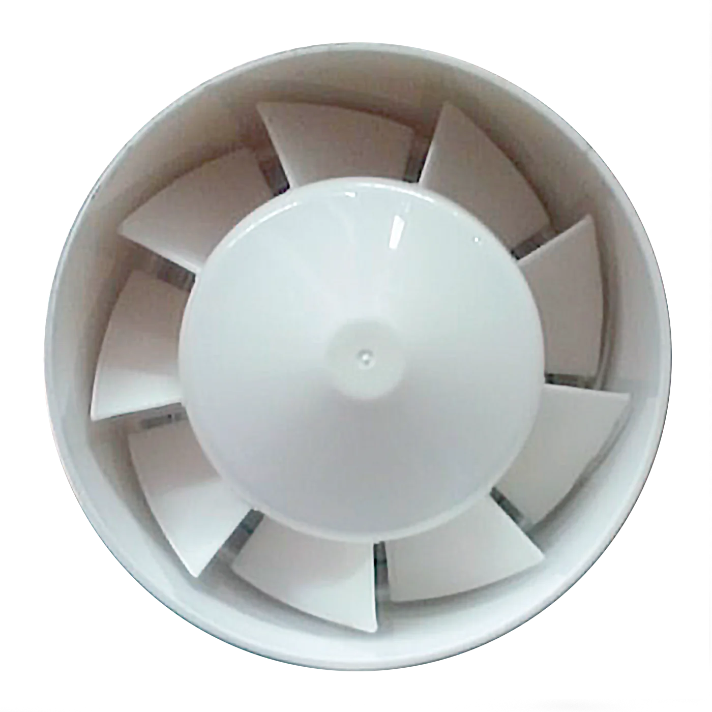 Extractor Asper 4 " Blanco en ABS, silencioso y eficiente para ventilación en espacios medianos