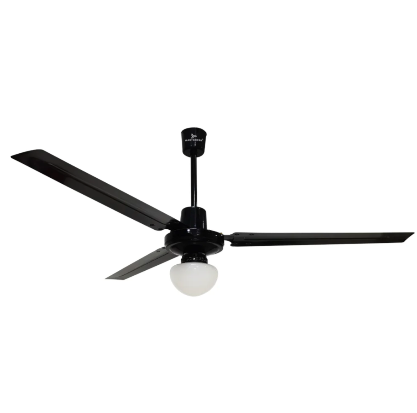 Ventilador Icarus 56″ con luz negro vista frontal