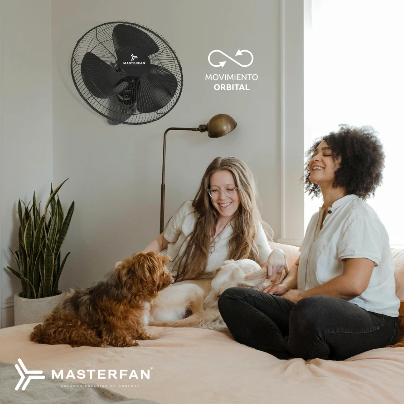Instalación en pared o techo del ventilador Orbital 16″