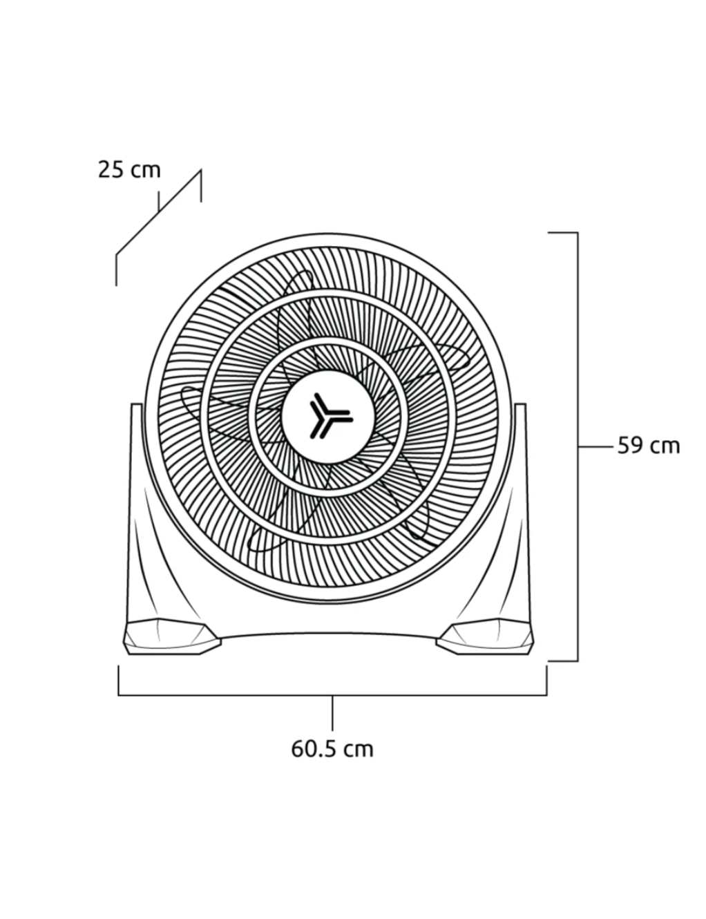 Ventilador de Piso Horus 20″ con control de 3 velocidades