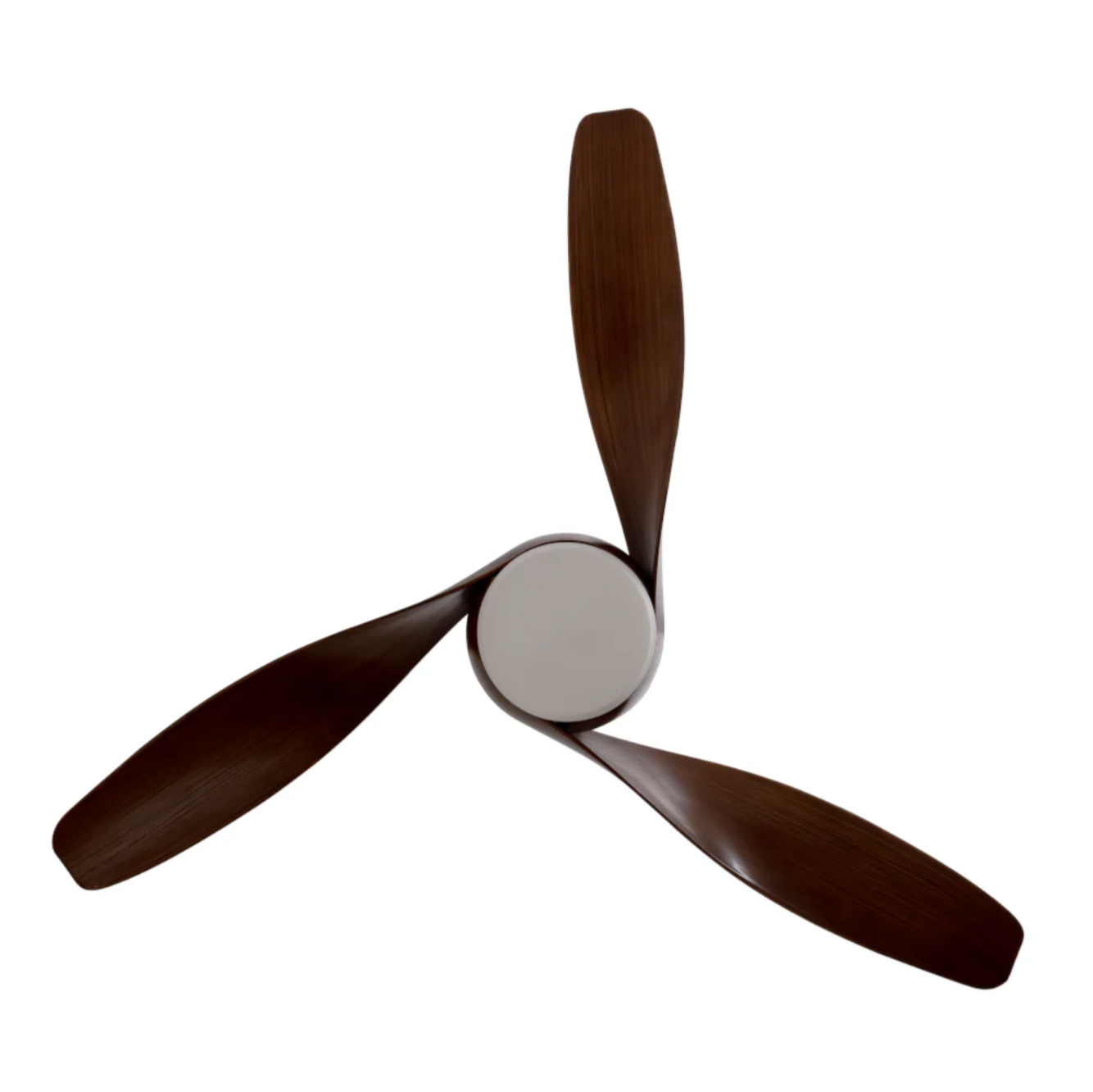 Detalle de las aspas del ventilador Stela 52″ con madera