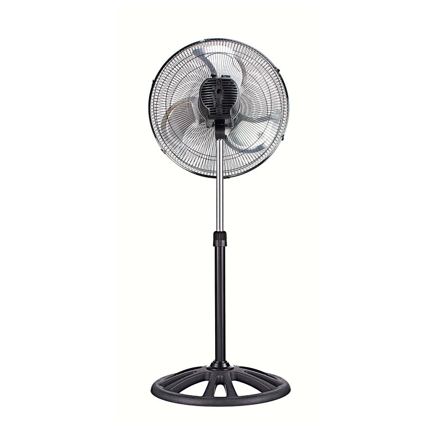 MYTEK| 3397 Ventilador Industrial de Pedestal 18’’, 3 velocidades, Oscilación 90°, Altura ajustable hasta 131 cm