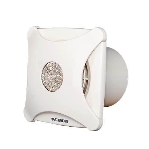 MASTERFAN| Extractor Deco Led 4" Blanco, Luz LED, 16 watts, Silencioso