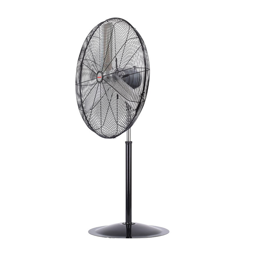MYTEK| 3421 Ventilador Industrial de Pedestal 30’’, 3 velocidades, Oscilación 90°, Inclinación ajustable, altura ajustable hasta 171 cm