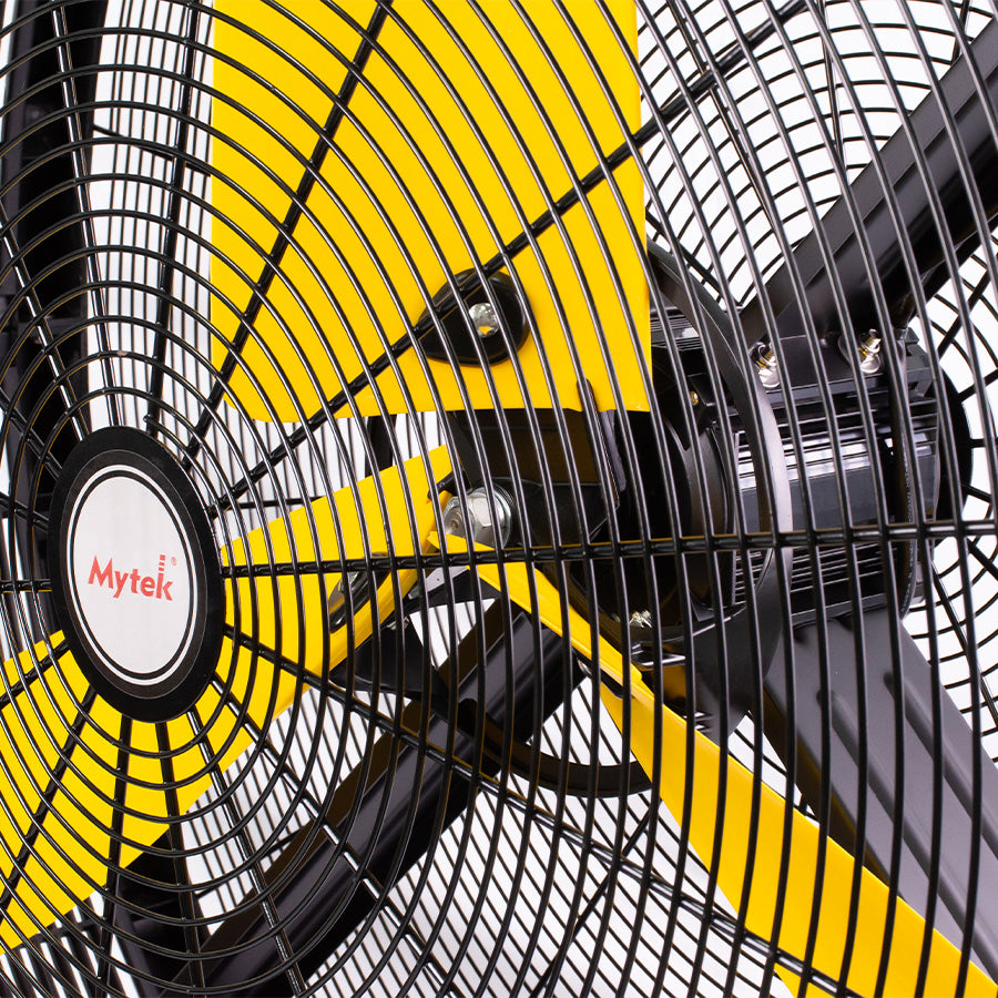 MYTEK| 3410 Ventilador Industrial Tipo Tambor 48", Amplia cobertura, Ruedas giratorias con frenos, Amplia cobertura