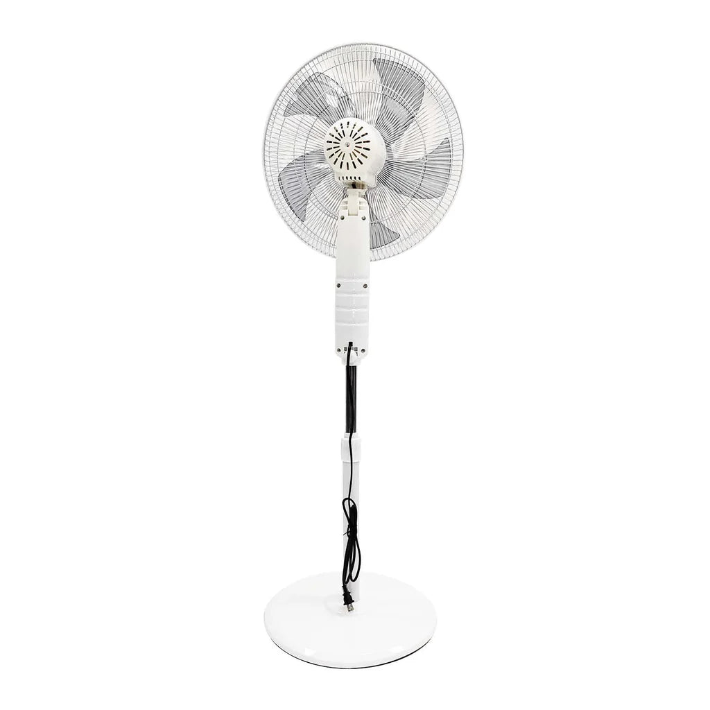 MASTERFAN| Ventilador De Pedestal Apolo 16" Blanco, 16" pulgadas, 5 aspas, temporizador