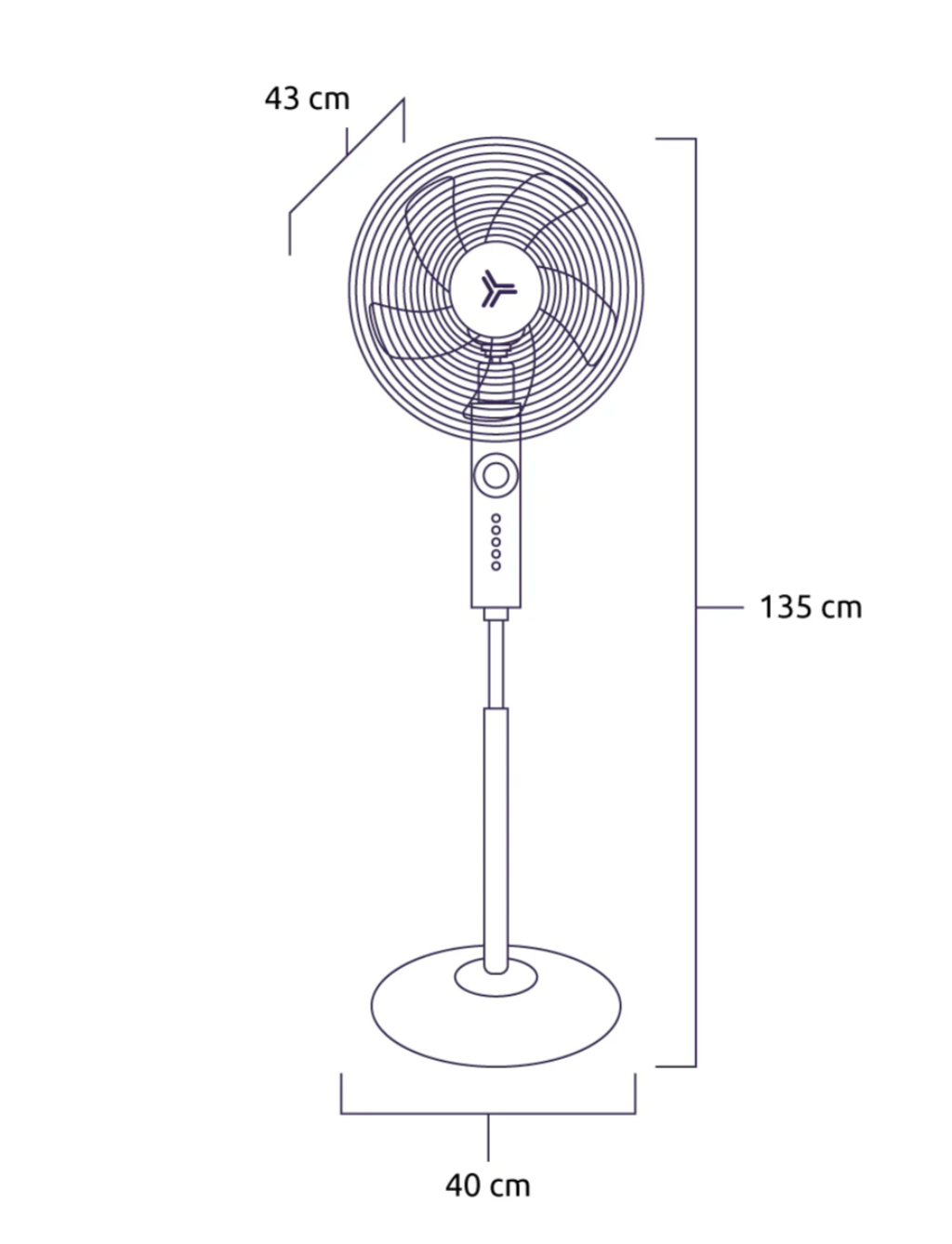 MASTERFAN| Ventilador De Pedestal Ares 16" Negro, 5 aspas, 4 velocidades, cobertura de 6 a 9m2