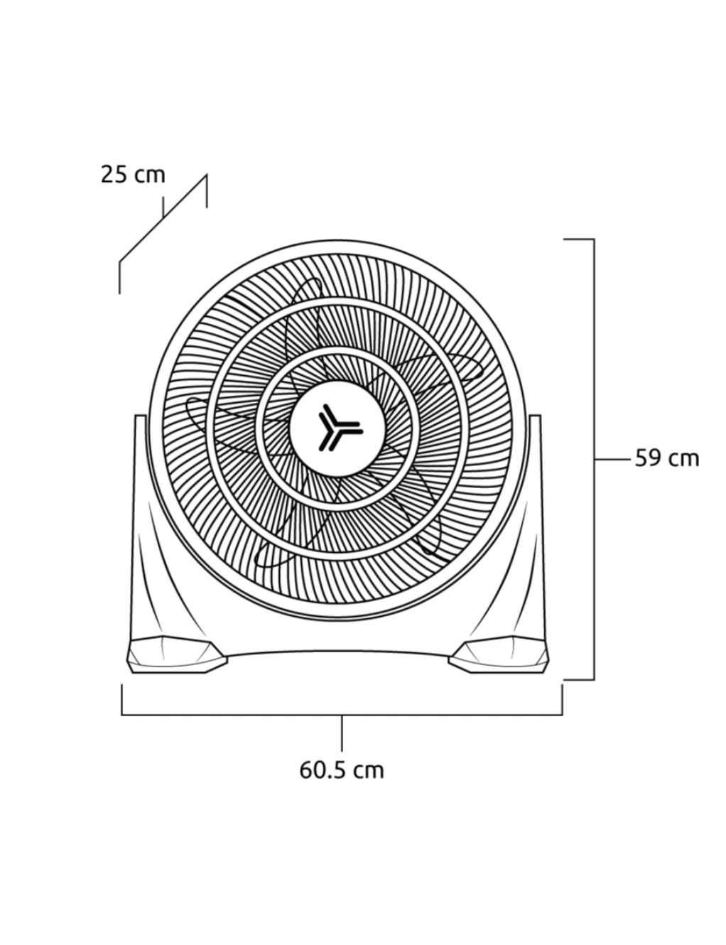 MASTERFAN| Ventilador de Piso Horus 20" Negro, 5 aspas, 3 velocidades, color negro, cobertura de 9 a 16m2.