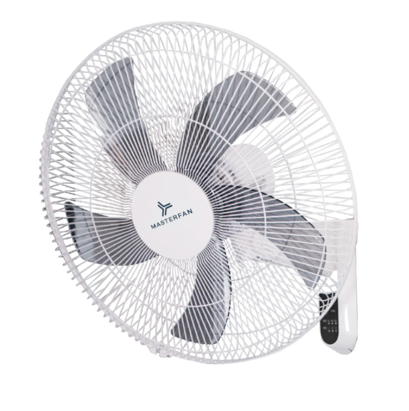 MASTERFAN| Ventilador para Muro 18" Blanco, 5 aspas, Oscilación de 90°, 3 velocidades, Uso interior