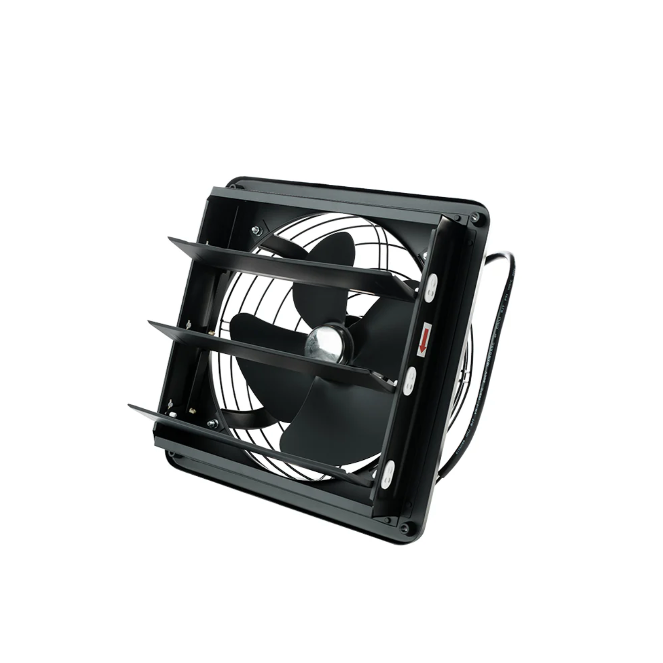 MASTERFAN| Extractor Tritón Negro Mate, Rendimiento Superior, 45 Watts, Persiana incluida