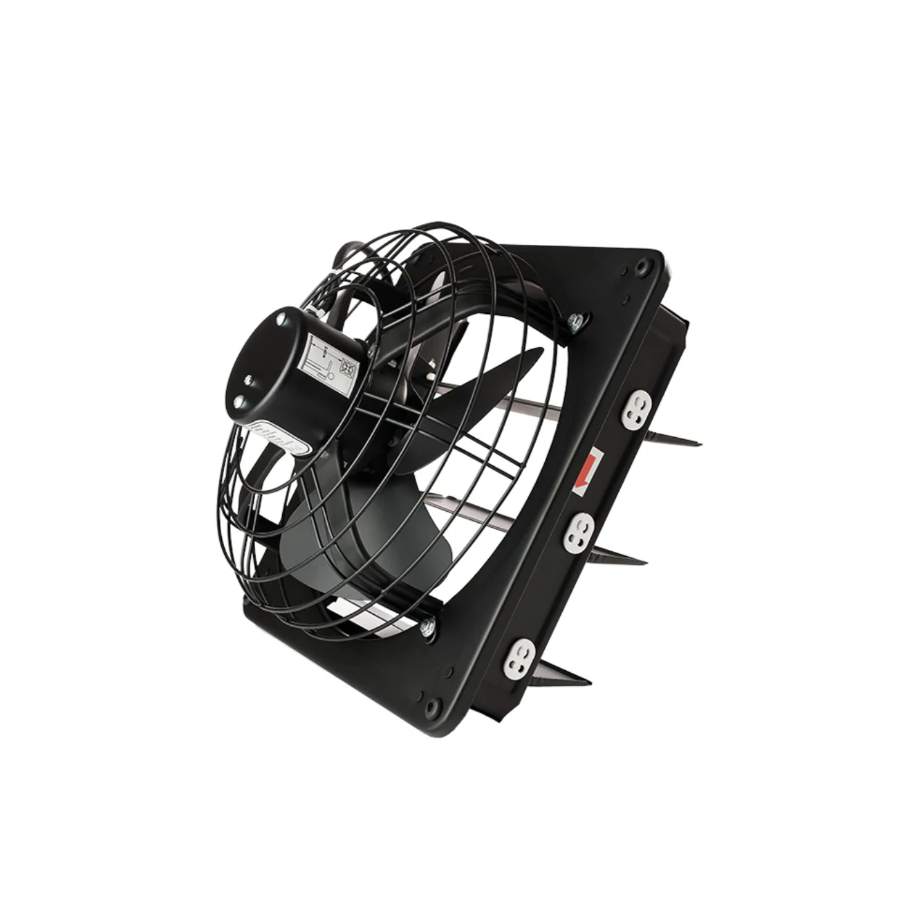 MASTERFAN| Extractor Tritón Negro Mate, Rendimiento Superior, 45 Watts, Persiana incluida