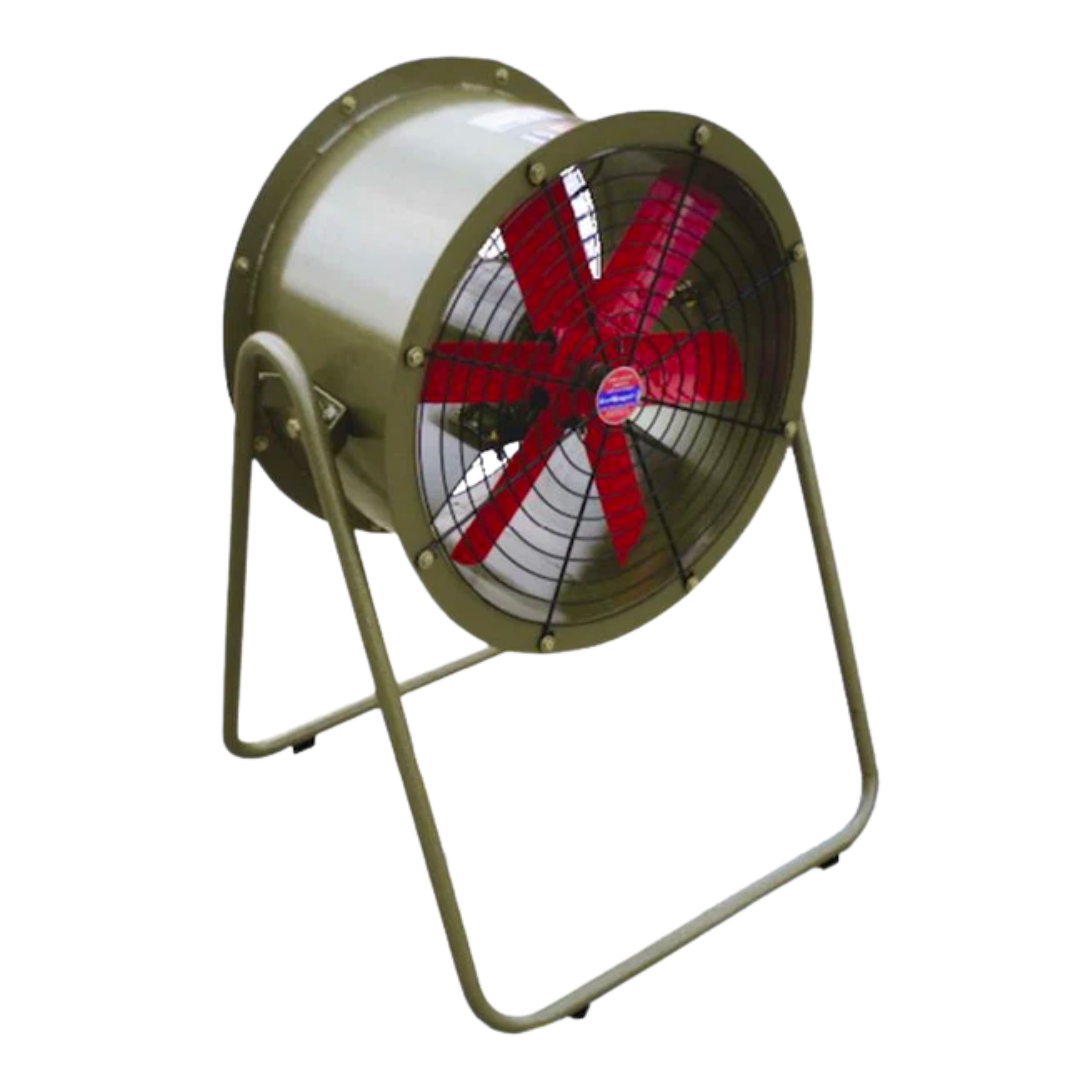 Ventilador Portátil Industrial, Ideal para aplicaciones industriales, Amplio caudal de aire, Helices anti chispa