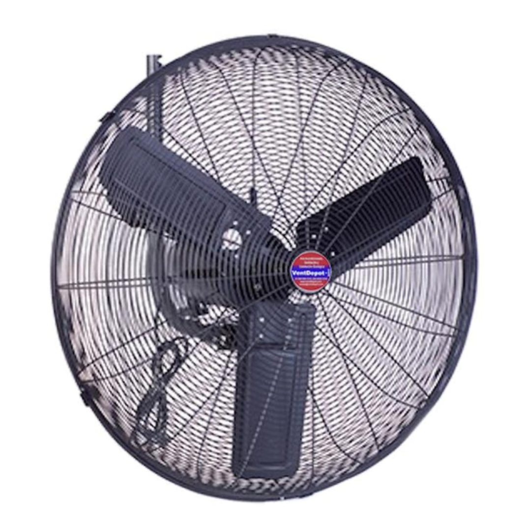 Ventilador de Muro Oscilatorio 30", Metálico, Oscilatorio, Opción a potencia máxima