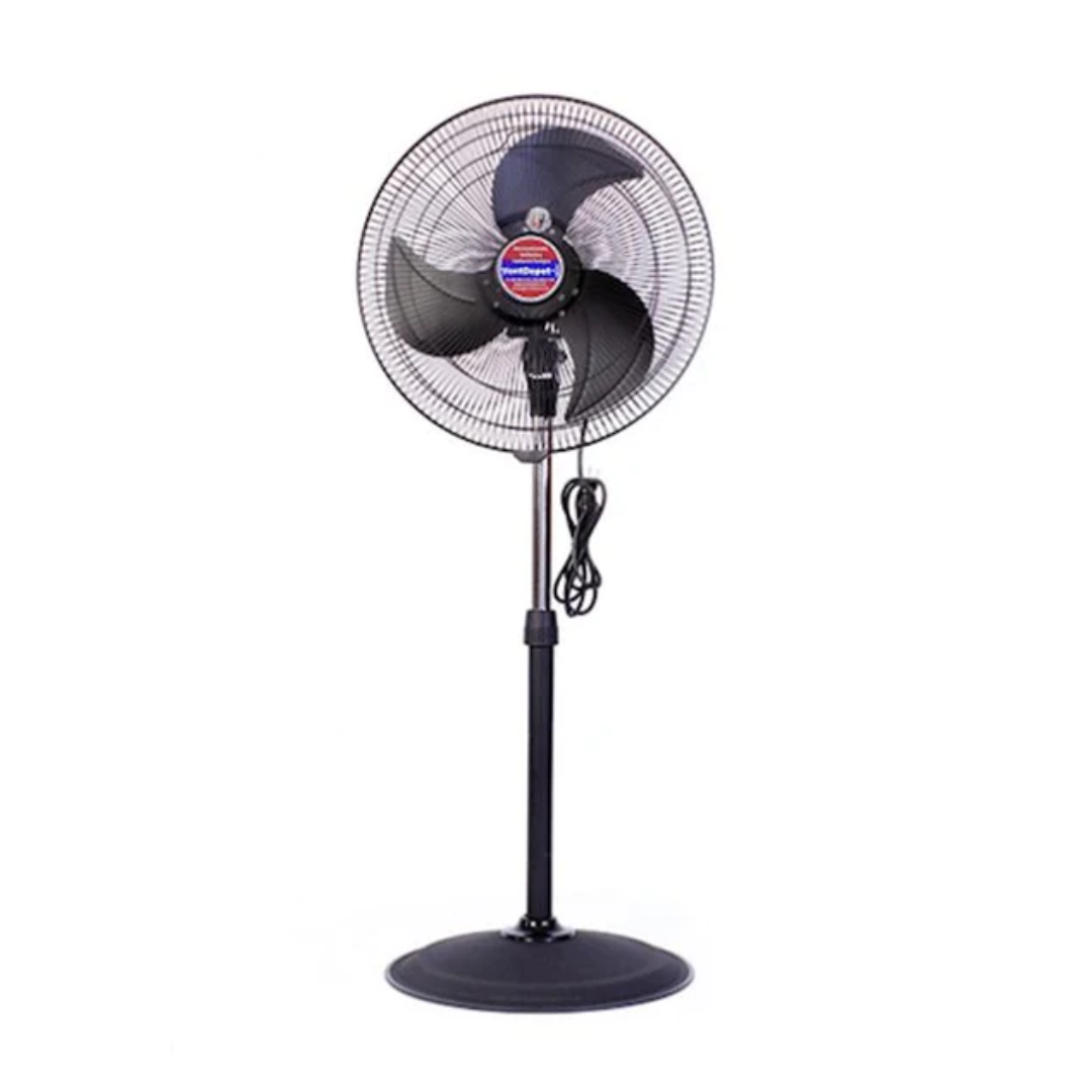 Ventilador de Pedestal 18", 3 velocidades, Métalico, Oscilatorio, Inclinación vertical, Silencioso