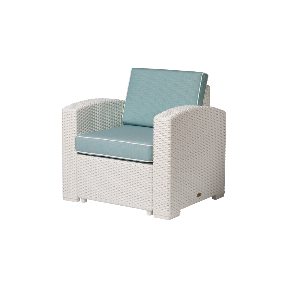 MYTEK| Sillon Individual Magnolia, Ideal para exteriores, Cojines incluidos, No se deshilan