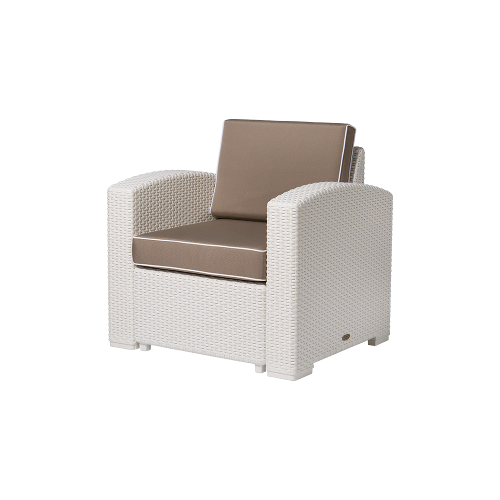 MYTEK| Sillon Individual Magnolia, Ideal para exteriores, Cojines incluidos, No se deshilan