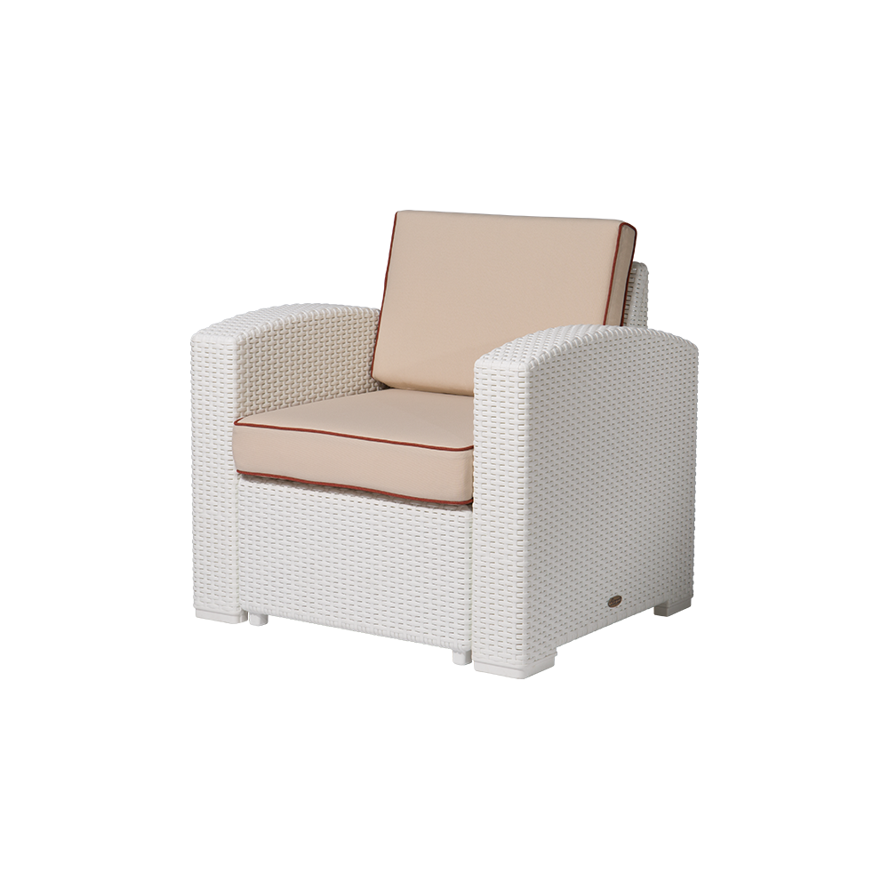 MYTEK| Sillon Individual Magnolia, Ideal para exteriores, Cojines incluidos, No se deshilan