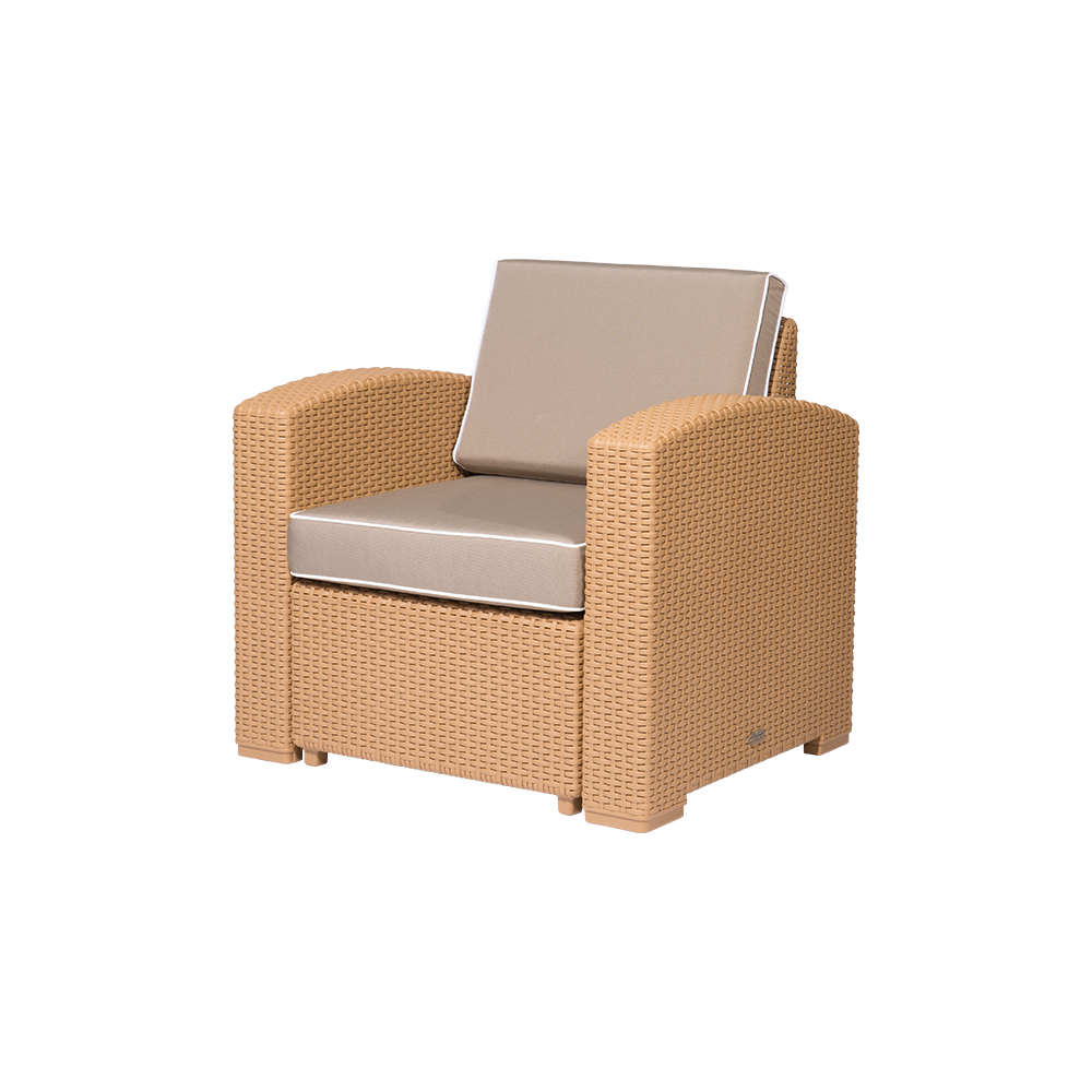 MYTEK| Sillon Individual Magnolia, Ideal para exteriores, Cojines incluidos, No se deshilan