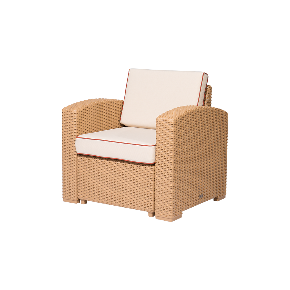 MYTEK| Sillon Individual Magnolia, Ideal para exteriores, Cojines incluidos, No se deshilan