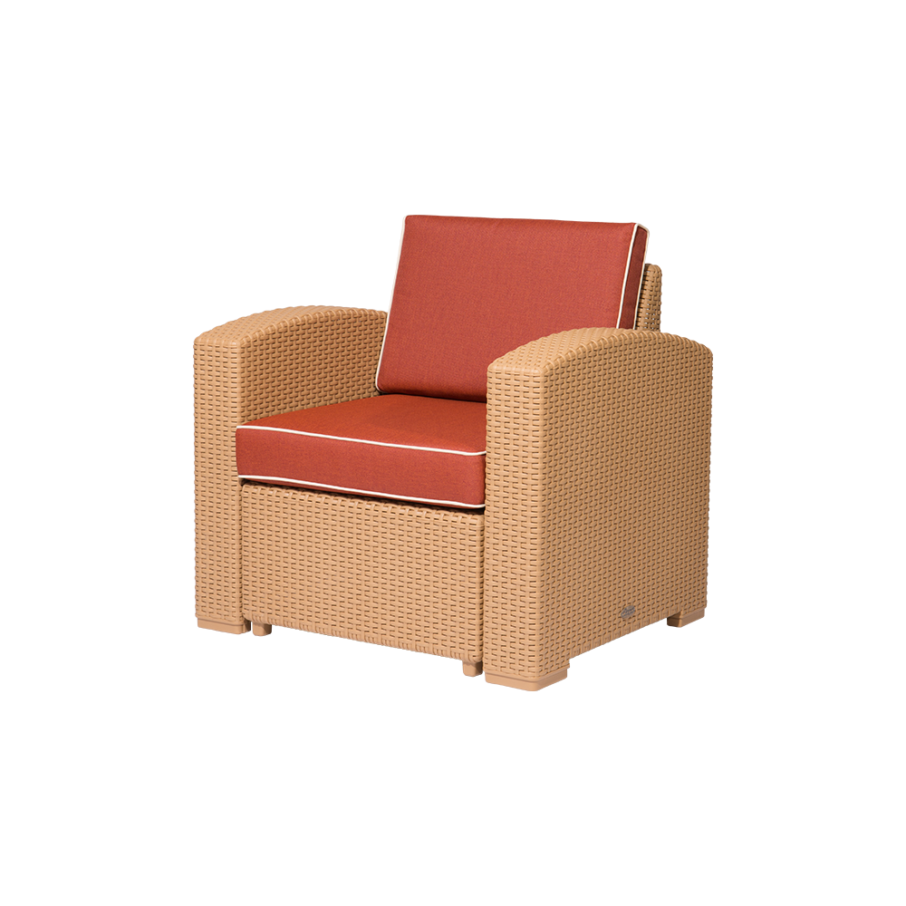 MYTEK| Sillon Individual Magnolia, Ideal para exteriores, Cojines incluidos, No se deshilan