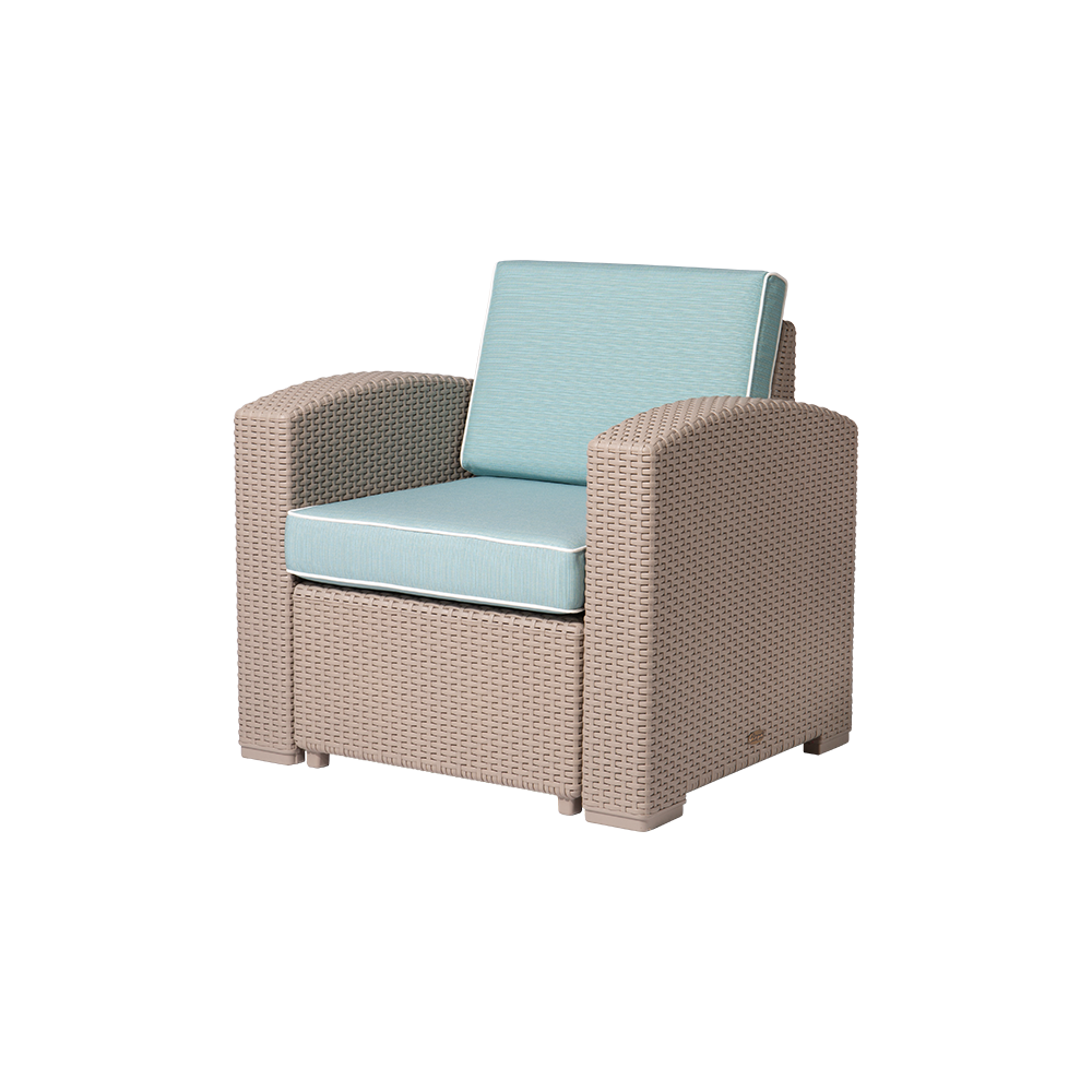 MYTEK| Sillon Individual Magnolia, Ideal para exteriores, Cojines incluidos, No se deshilan