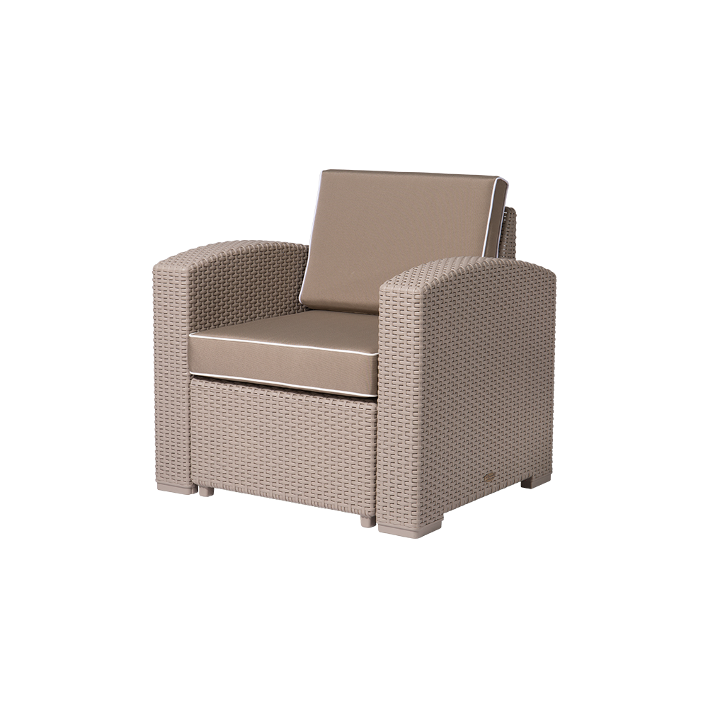 MYTEK| Sillon Individual Magnolia, Ideal para exteriores, Cojines incluidos, No se deshilan