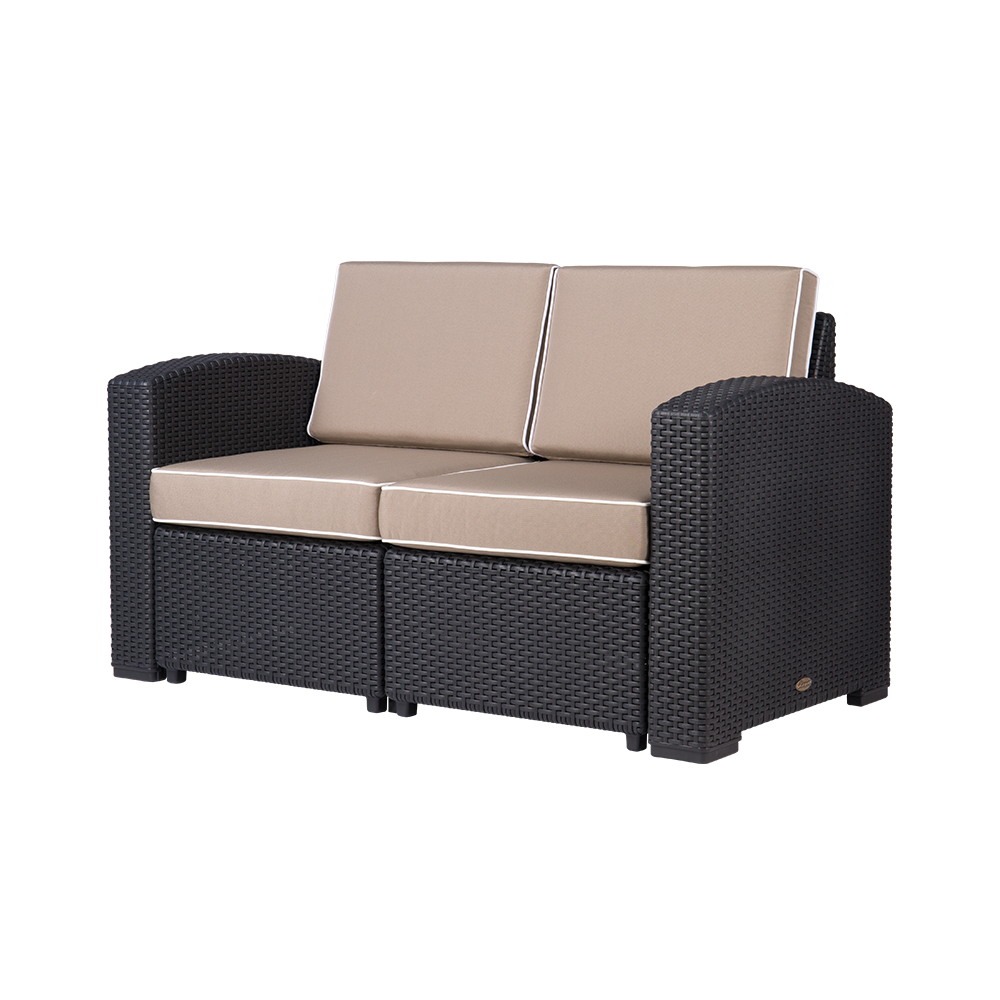 MYTEK| Sillon Doble Magnolia, Ideal para exteriores, Cojines incluidos, No se deshila