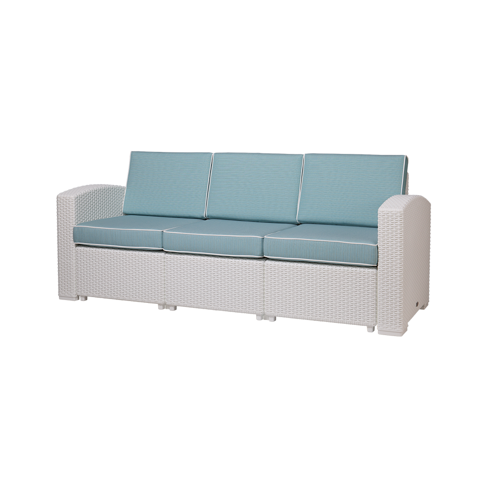 MYTEK| Sillón Triple Magnolia, Ideal para exteriores, Cojines incluidos, No se deshila