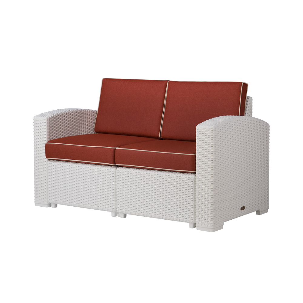 MYTEK| Sillon Doble Magnolia, Ideal para exteriores, Cojines incluidos, No se deshila