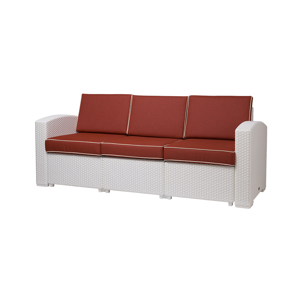 MYTEK| Sillón Triple Magnolia, Ideal para exteriores, Cojines incluidos, No se deshila