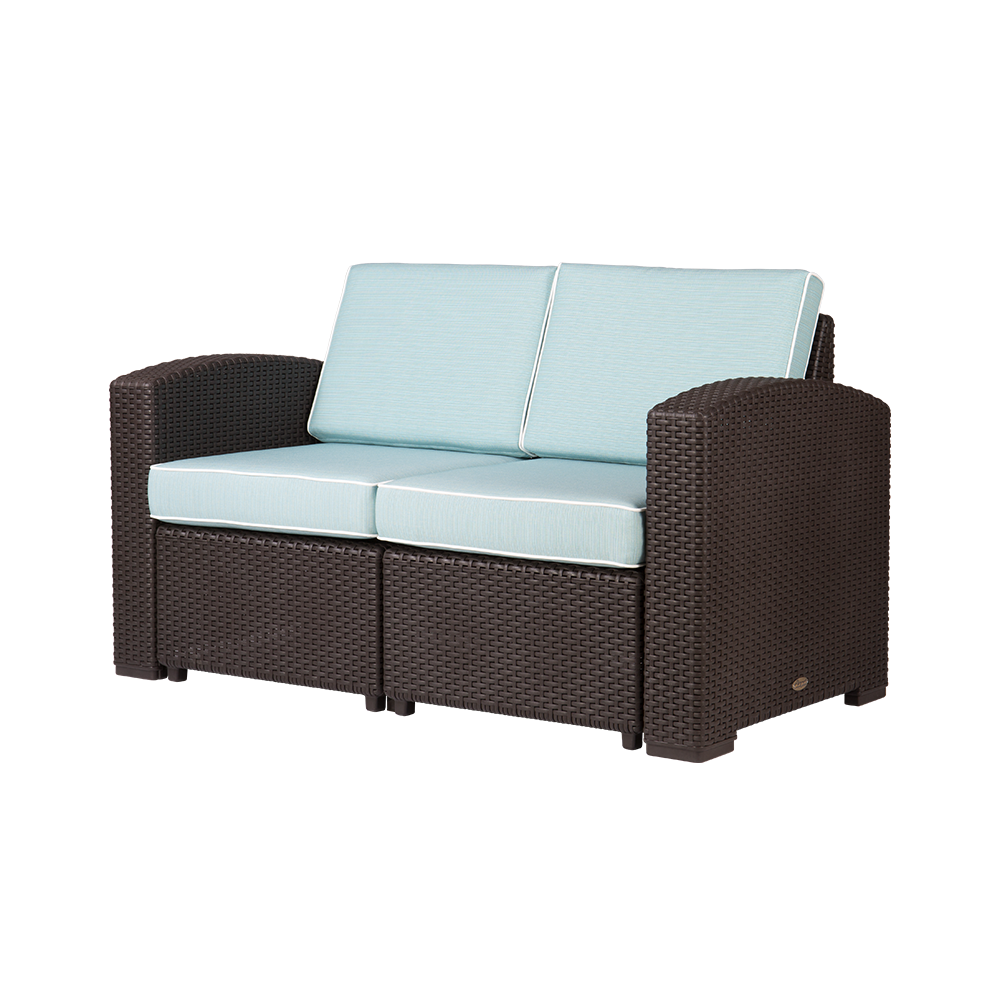 MYTEK| Sillon Doble Magnolia, Ideal para exteriores, Cojines incluidos, No se deshila