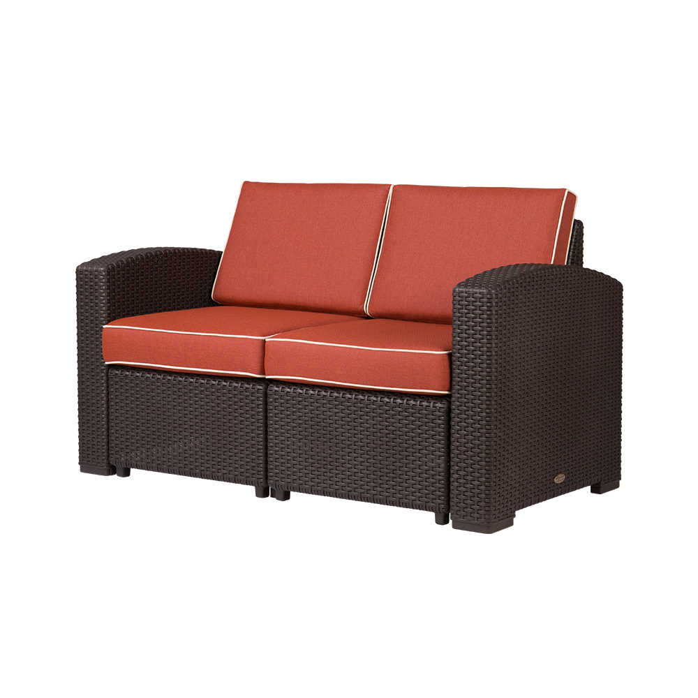 MYTEK| Sillon Doble Magnolia, Ideal para exteriores, Cojines incluidos, No se deshila