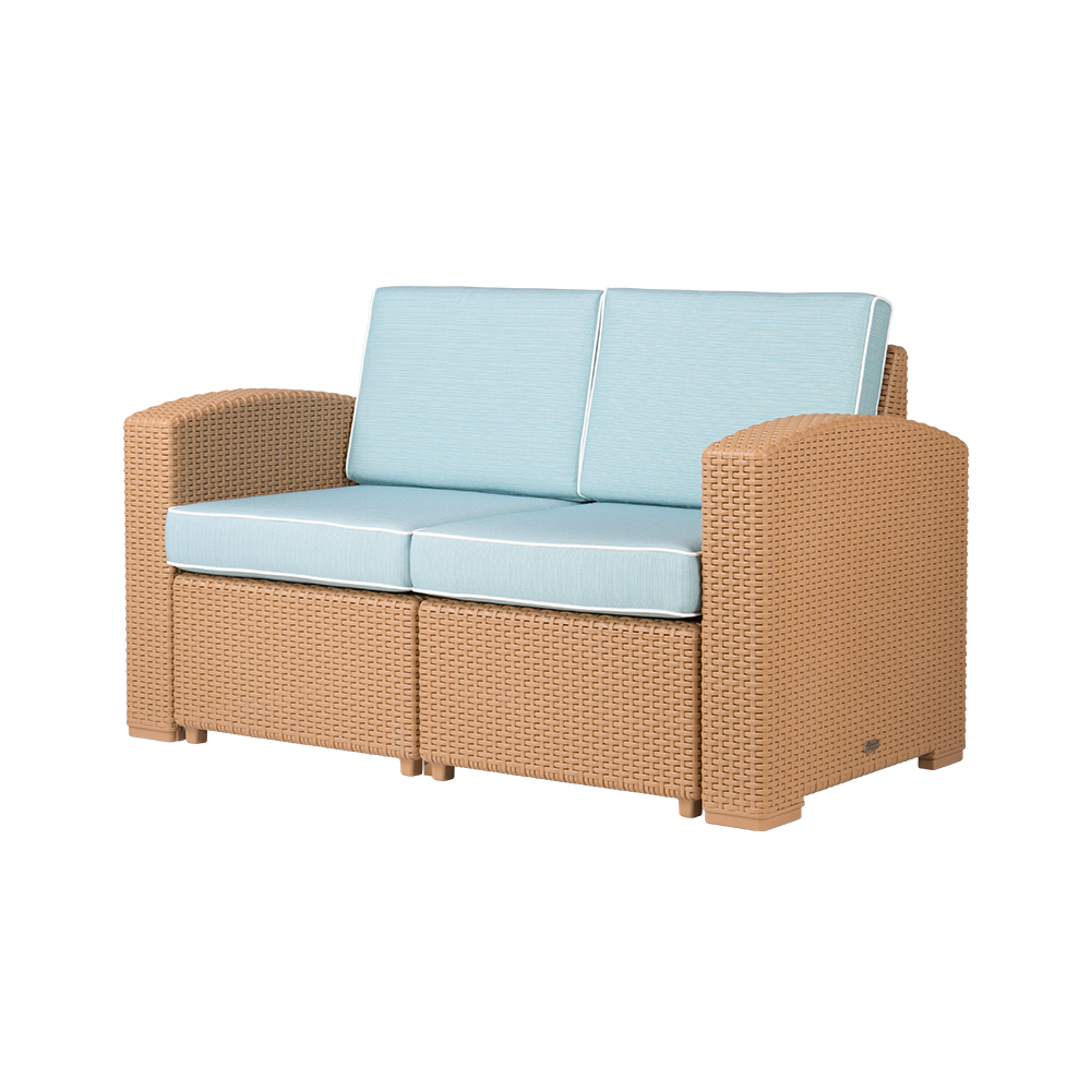 MYTEK| Sillon Doble Magnolia, Ideal para exteriores, Cojines incluidos, No se deshila