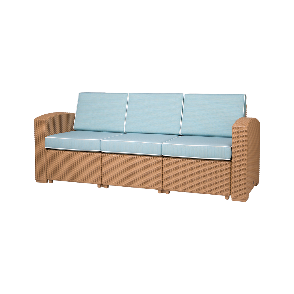 MYTEK| Sillón Triple Magnolia, Ideal para exteriores, Cojines incluidos, No se deshila