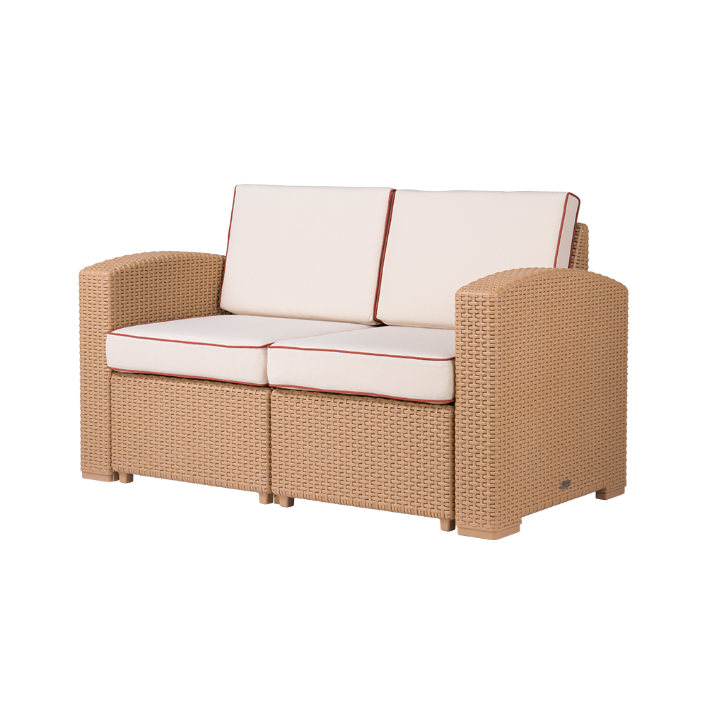 MYTEK| Sillon Doble Magnolia, Ideal para exteriores, Cojines incluidos, No se deshila