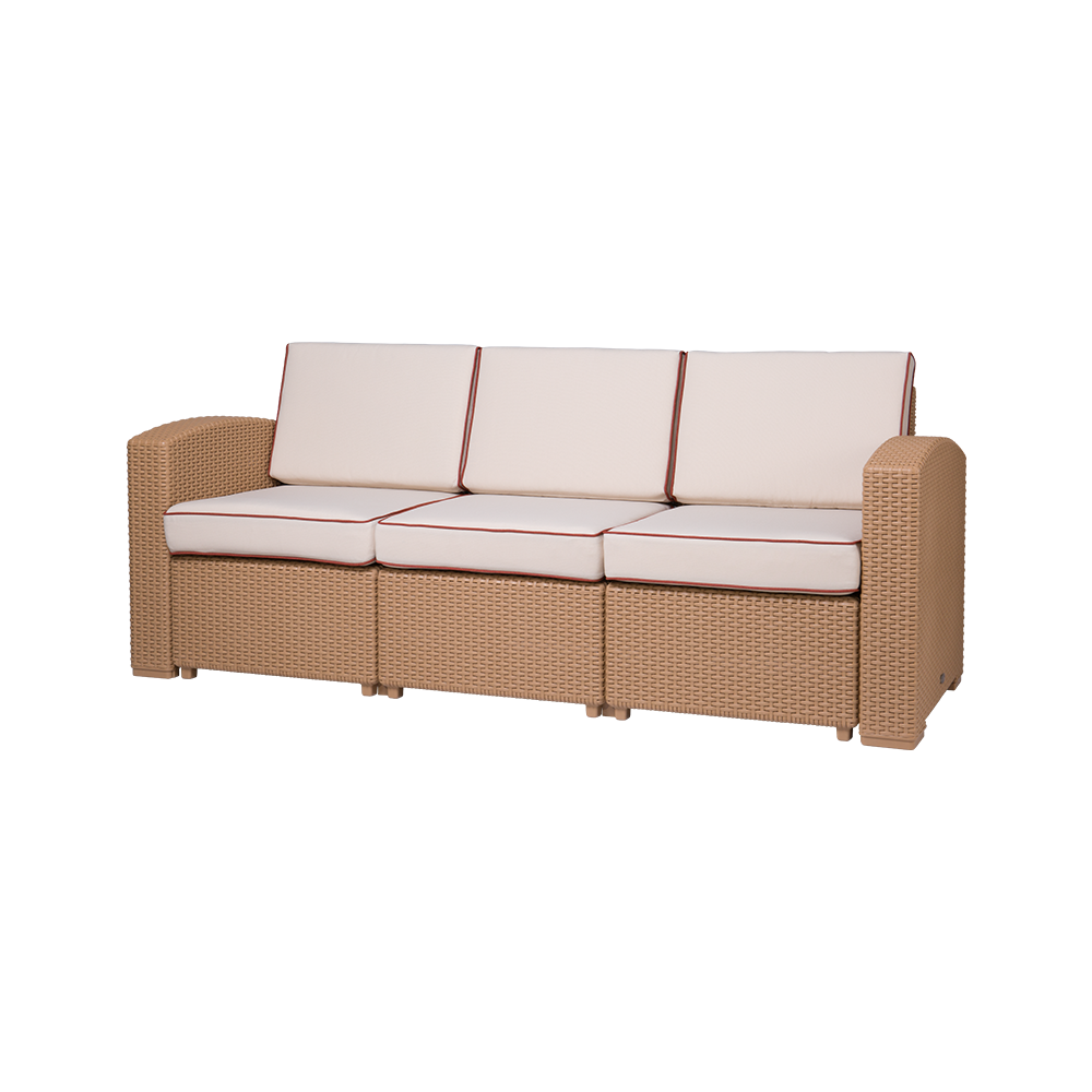 MYTEK| Sillón Triple Magnolia, Ideal para exteriores, Cojines incluidos, No se deshila