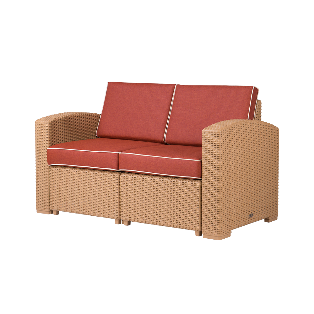 MYTEK| Sillon Doble Magnolia, Ideal para exteriores, Cojines incluidos, No se deshila