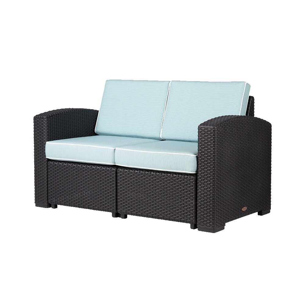 MYTEK| Sillon Doble Magnolia, Ideal para exteriores, Cojines incluidos, No se deshila