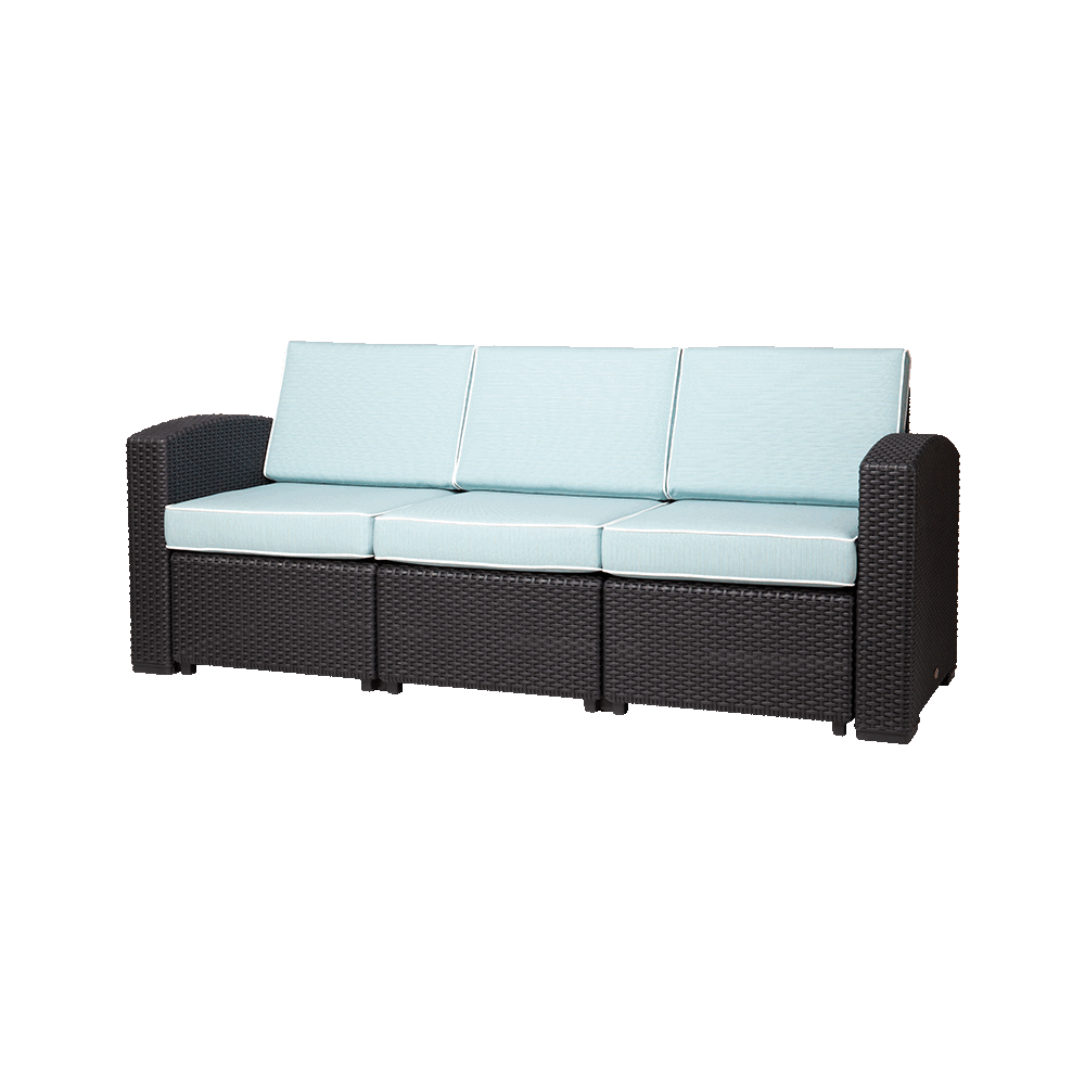 MYTEK| Sillón Triple Magnolia, Ideal para exteriores, Cojines incluidos, No se deshila