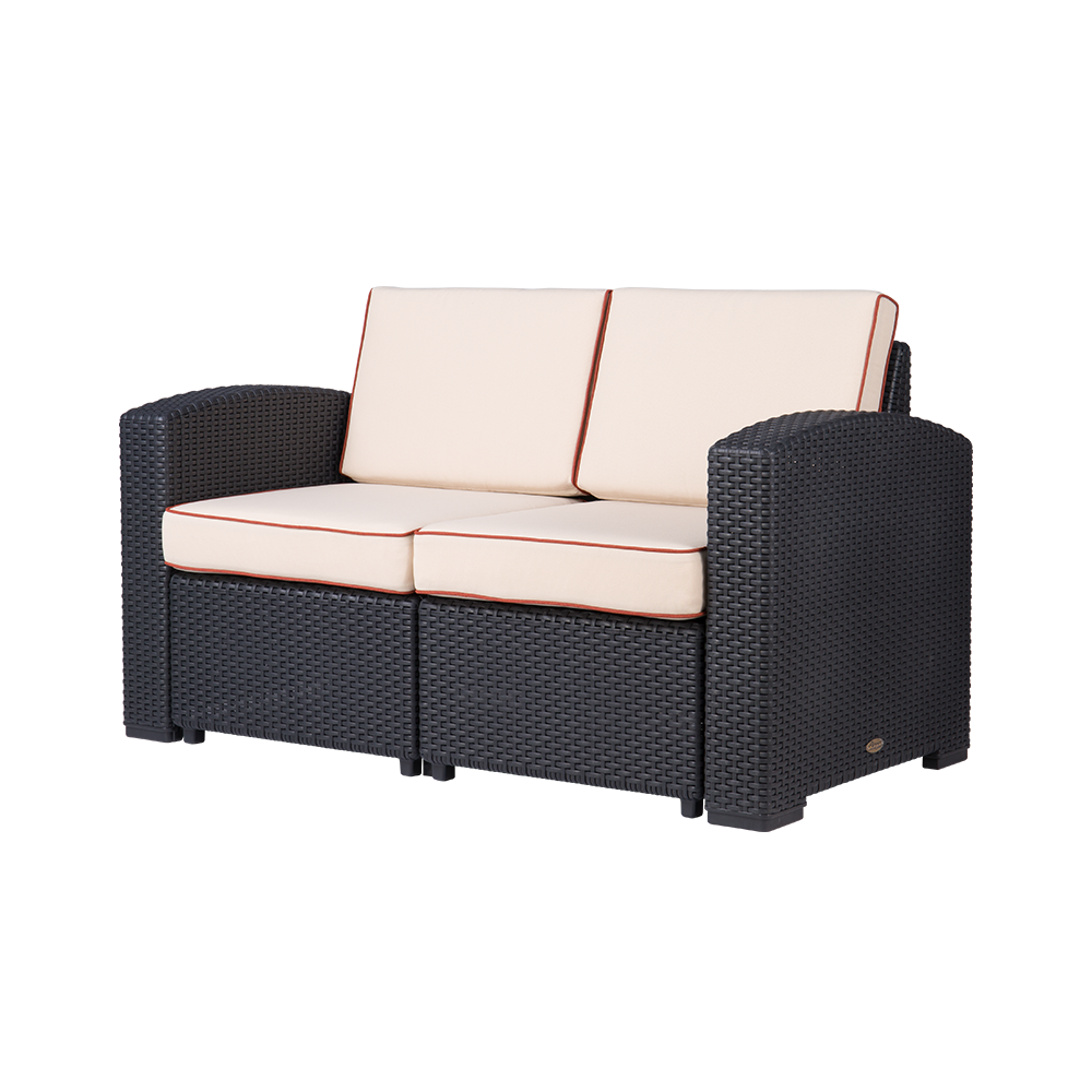 MYTEK| Sillon Doble Magnolia, Ideal para exteriores, Cojines incluidos, No se deshila