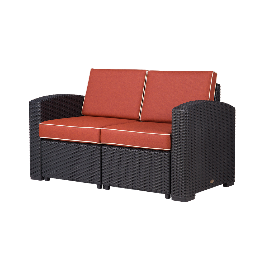 MYTEK| Sillon Doble Magnolia, Ideal para exteriores, Cojines incluidos, No se deshila