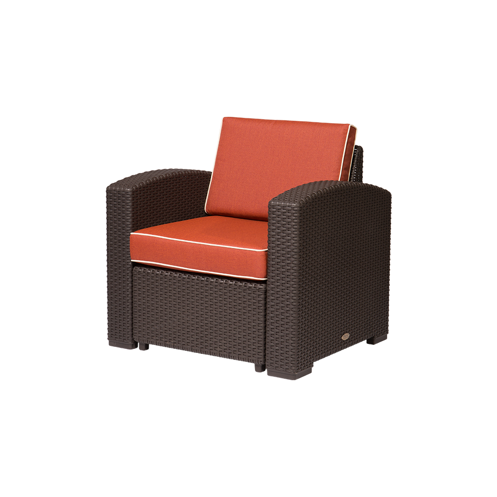 MYTEK| Sillon Individual Magnolia, Ideal para exteriores, Cojines incluidos, No se deshilan