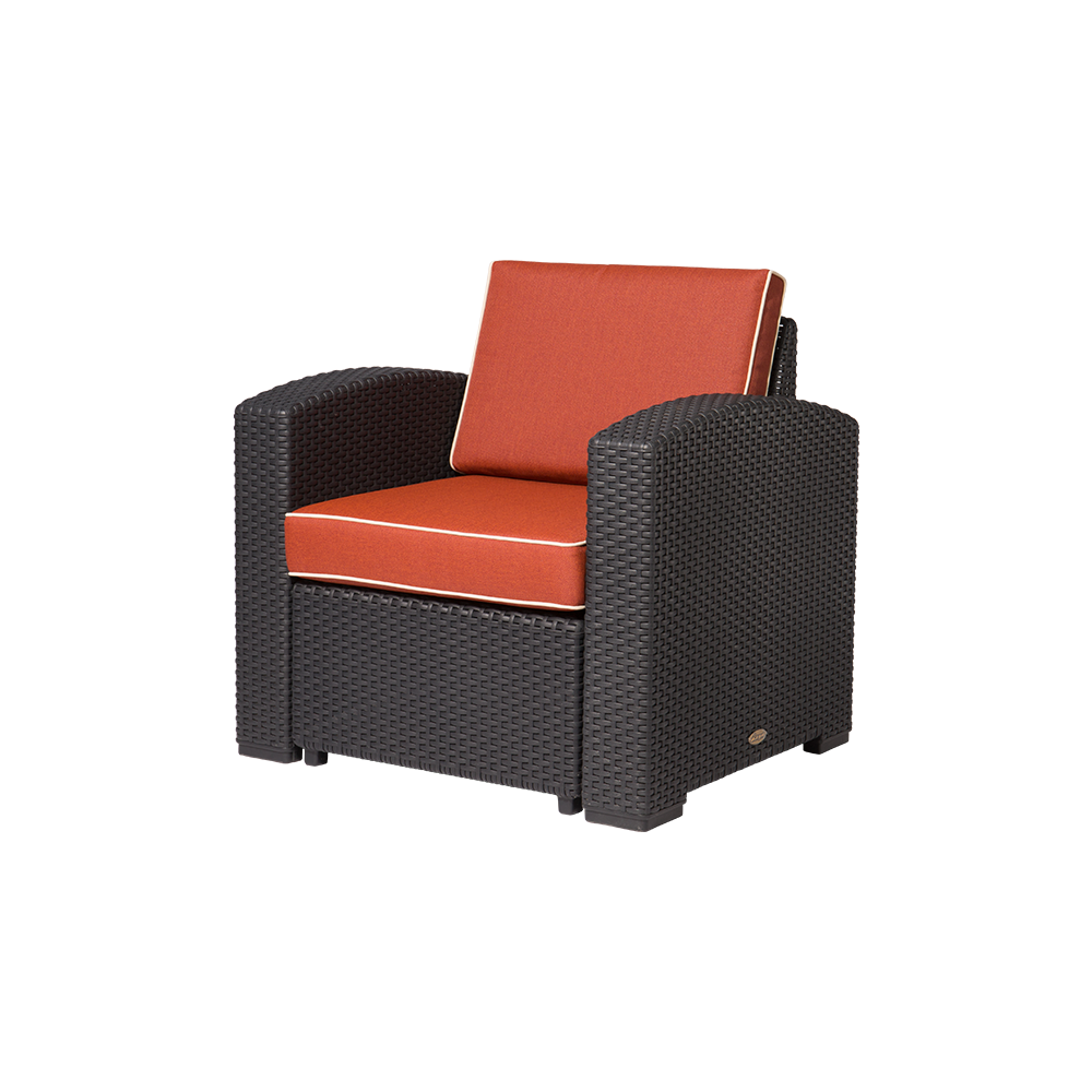 MYTEK| Sillon Individual Magnolia, Ideal para exteriores, Cojines incluidos, No se deshilan