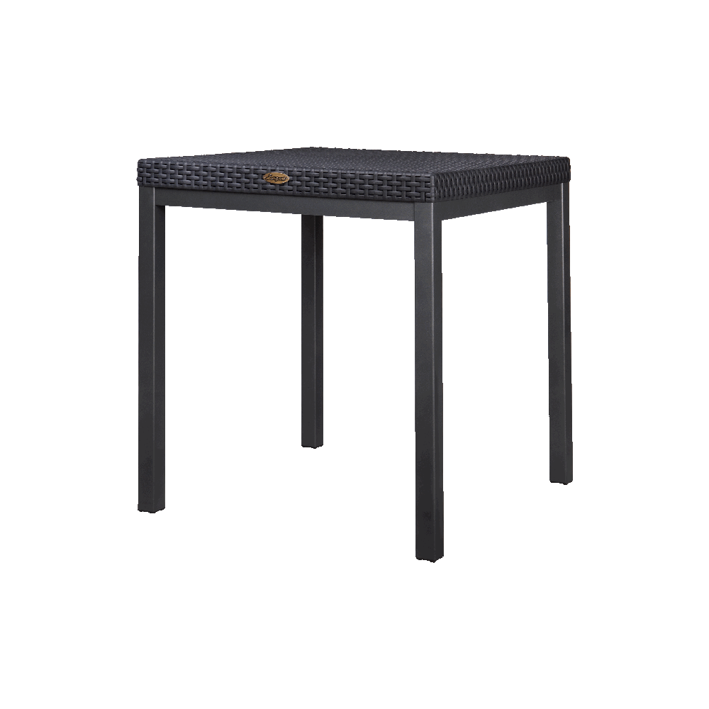 MYTEK| Mesa Cuadrada Auxiliar Russ tipo rattan, Ideal para exteriores e interiores, durable